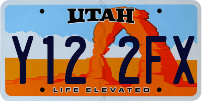 UT license plate Y122FX