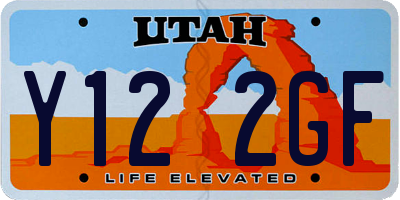 UT license plate Y122GF