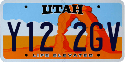 UT license plate Y122GV
