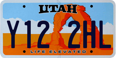 UT license plate Y122HL