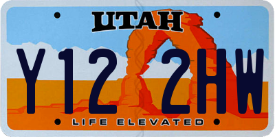 UT license plate Y122HW