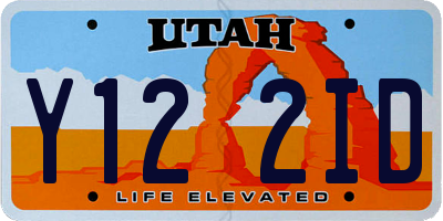 UT license plate Y122ID