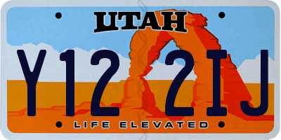 UT license plate Y122IJ