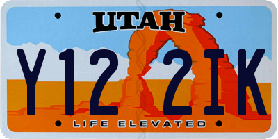 UT license plate Y122IK