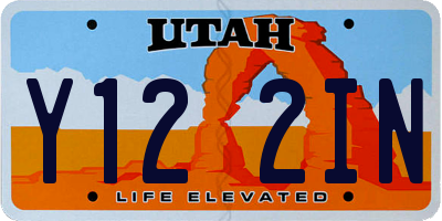 UT license plate Y122IN