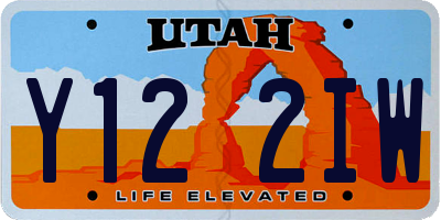 UT license plate Y122IW