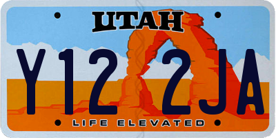 UT license plate Y122JA