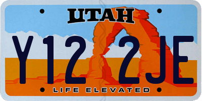 UT license plate Y122JE