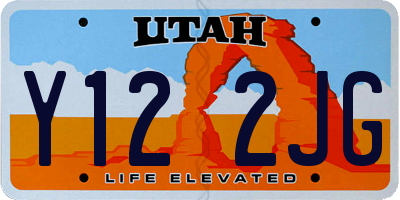 UT license plate Y122JG
