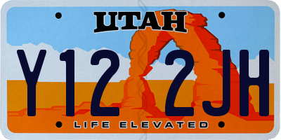 UT license plate Y122JH