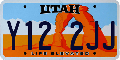 UT license plate Y122JJ