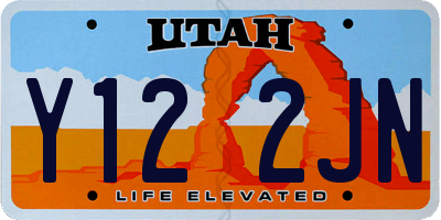 UT license plate Y122JN