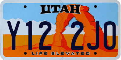 UT license plate Y122JO