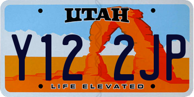 UT license plate Y122JP