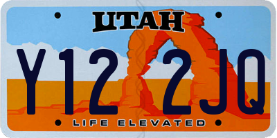 UT license plate Y122JQ
