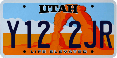 UT license plate Y122JR