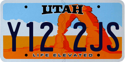 UT license plate Y122JS