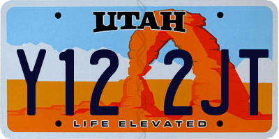 UT license plate Y122JT