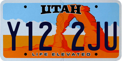 UT license plate Y122JU