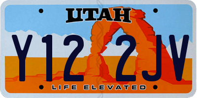 UT license plate Y122JV
