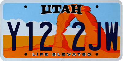 UT license plate Y122JW