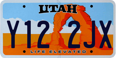 UT license plate Y122JX