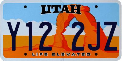 UT license plate Y122JZ