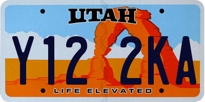 UT license plate Y122KA