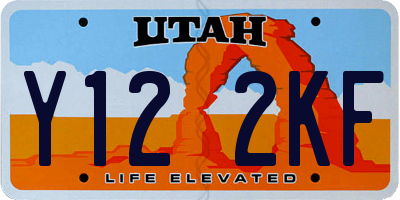 UT license plate Y122KF