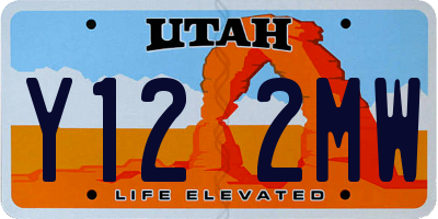 UT license plate Y122MW