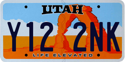 UT license plate Y122NK