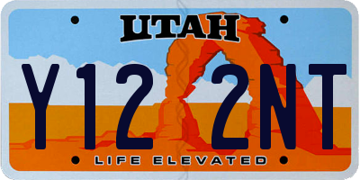UT license plate Y122NT