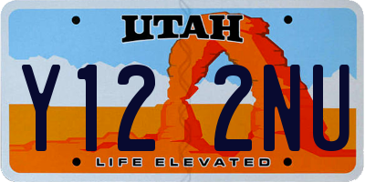 UT license plate Y122NU