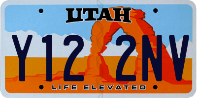 UT license plate Y122NV