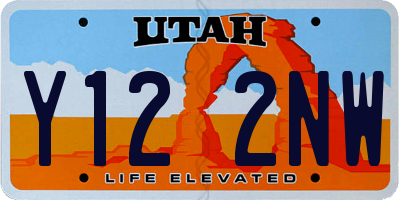 UT license plate Y122NW
