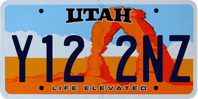 UT license plate Y122NZ