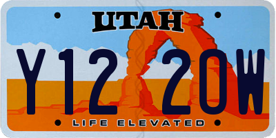 UT license plate Y122OW
