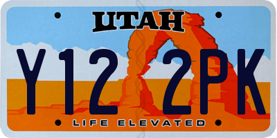 UT license plate Y122PK