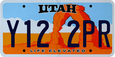 UT license plate Y122PR