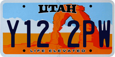 UT license plate Y122PW