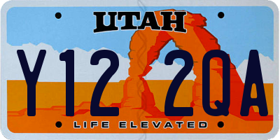 UT license plate Y122QA