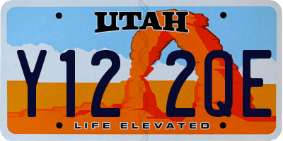 UT license plate Y122QE