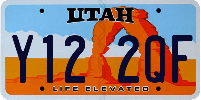 UT license plate Y122QF