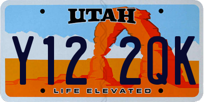 UT license plate Y122QK