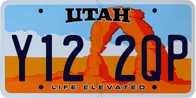 UT license plate Y122QP