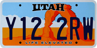 UT license plate Y122RW