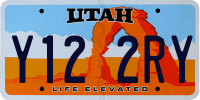 UT license plate Y122RY