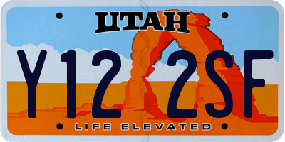 UT license plate Y122SF