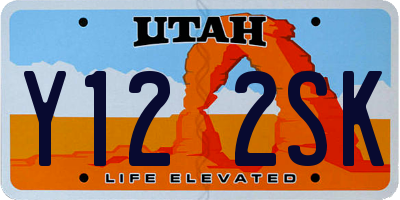 UT license plate Y122SK
