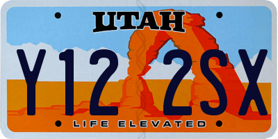 UT license plate Y122SX